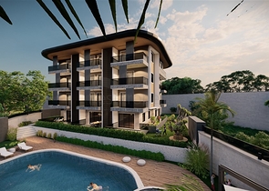 Садовые дуплексы и пентхаусы в новом проекте в самом центре Алании