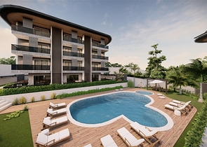 Садовые дуплексы и пентхаусы в новом проекте в самом центре Алании