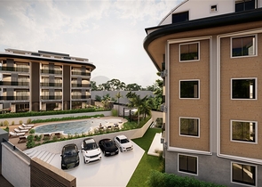 Садовые дуплексы и пентхаусы в новом проекте в самом центре Алании