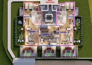 Садовые дуплексы и пентхаусы в новом проекте в самом центре Алании