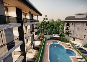 Садовые дуплексы и пентхаусы в новом проекте в самом центре Алании