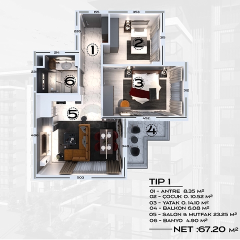 Квартиры в новом комплексе в Авсалларе
