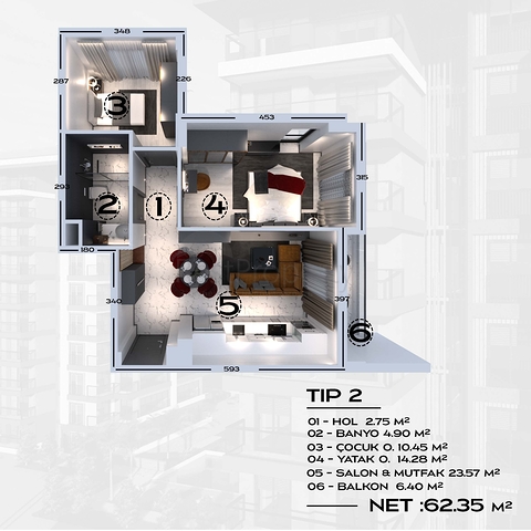 Квартиры в новом комплексе в Авсалларе