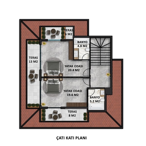 Роскошная вилла 4+1 в Каргыджаке