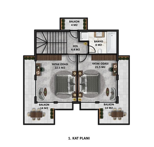 Роскошная вилла 4+1 в Каргыджаке