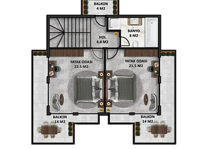 Роскошная вилла 4+1 в Каргыджаке