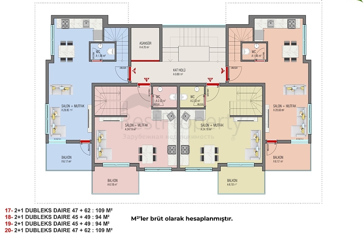 Квартира в новом жилом комплексе в Авсалларе