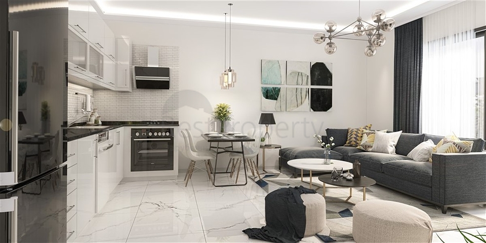 Квартира планировки 1+1 в районе Авсаллар