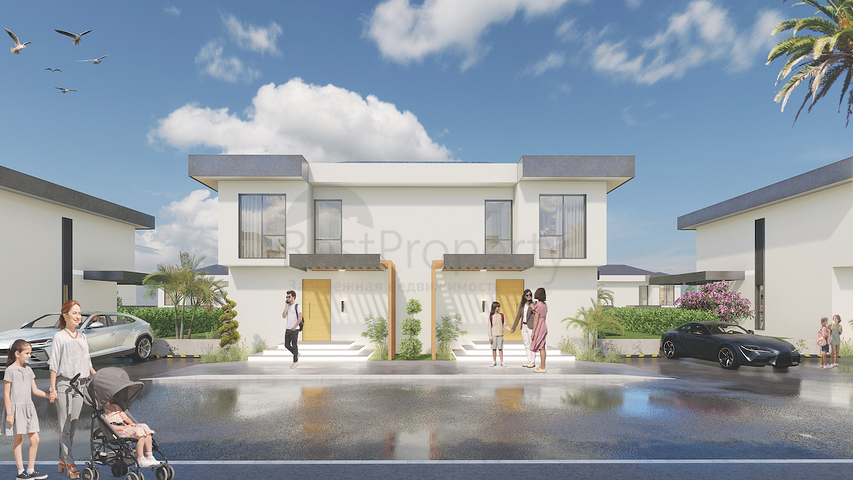 Виллы 3+1 и 4+1 в эко комплексе в окружении хвойного леса в районе Дортепе на восточной части Бодрума.