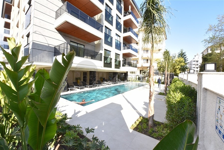 Квартира 1+1 в новом элитном жилом комплексе в 300 м от пляжа Клеопатры 