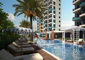 Двухкомнатная квартира в районе Махмутлар