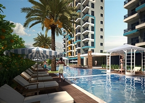 Двухкомнатная квартира в районе Махмутлар