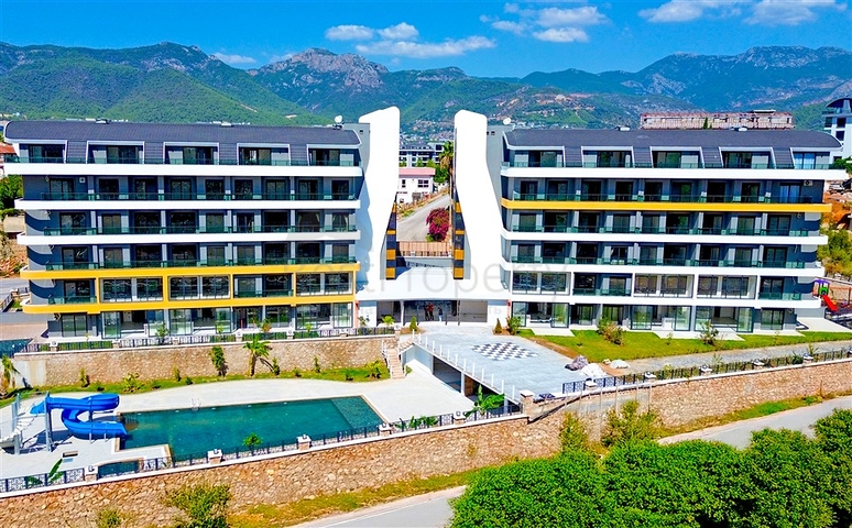 Апартаменты 1+1 в строящемся комплексе в районе Оба