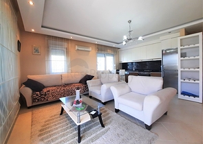 Квартира планировкой 1+1 с видом на море в районе Кестель