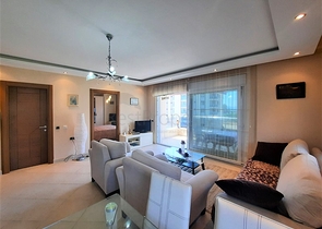 Квартира планировкой 1+1 с видом на море в районе Кестель