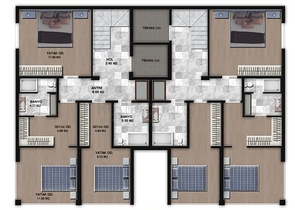 Проект из резиденций с панорамным видом на море и горы в районе Гюндуан