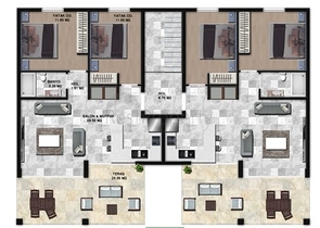 Проект из резиденций с панорамным видом на море и горы в районе Гюндуан