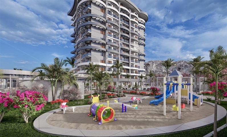 Квартира 1+1 в новом комплексе района Махмутлар