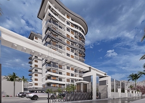 Квартира 1+1 в новом комплексе района Махмутлар