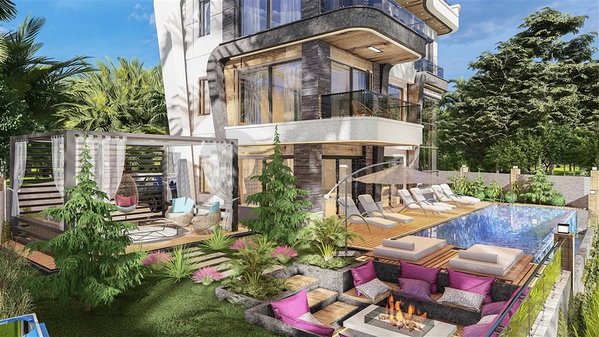 Проект виллы в районе Турклер в 150 м от моря