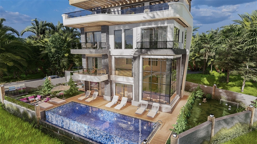 Проект виллы в районе Турклер в 150 м от моря