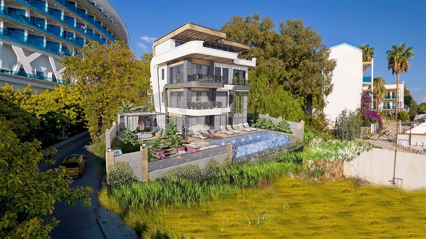 Проект виллы в районе Турклер в 150 м от моря