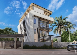 Проект виллы в районе Турклер в 150 м от моря