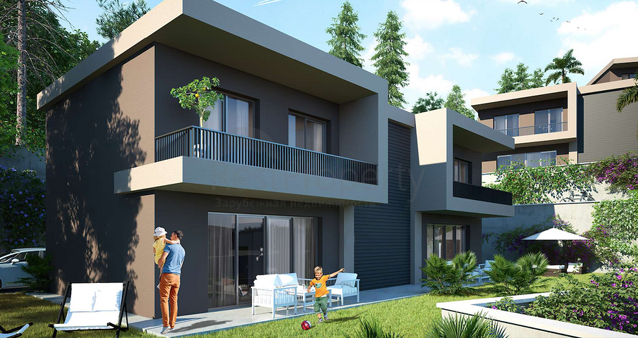 Новый инвестиционный проект в окружении леса на этапе котлована в районе Богазичи