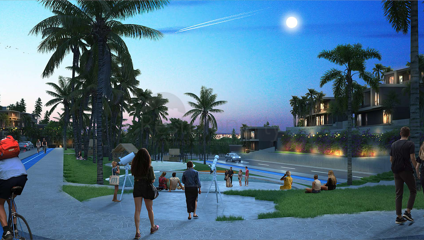 Новый инвестиционный проект в окружении леса на этапе котлована в районе Богазичи