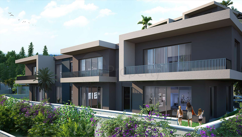 Новый инвестиционный проект в окружении леса на этапе котлована в районе Богазичи