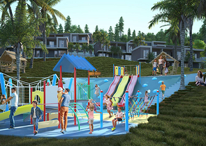 Новый инвестиционный проект в окружении леса на этапе котлована в районе Богазичи