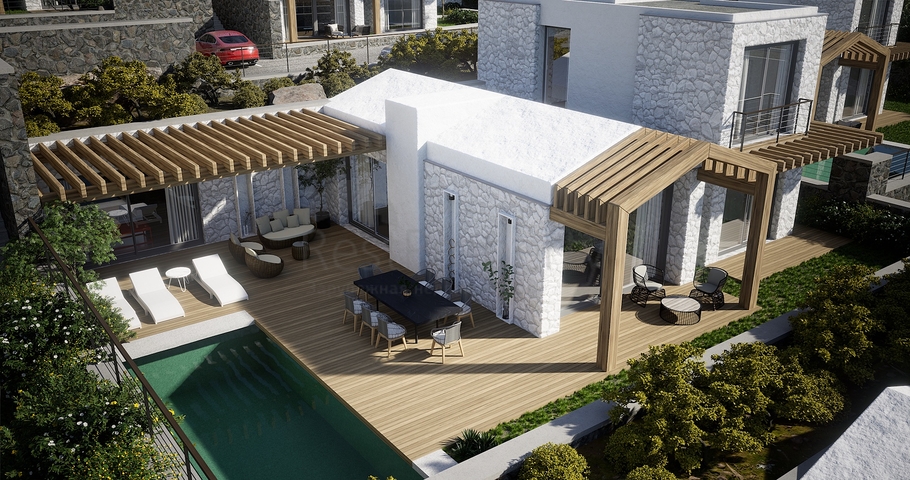 Отдельно стоящие виллы с уникальной архитектурой в районе Гюмюшлюк