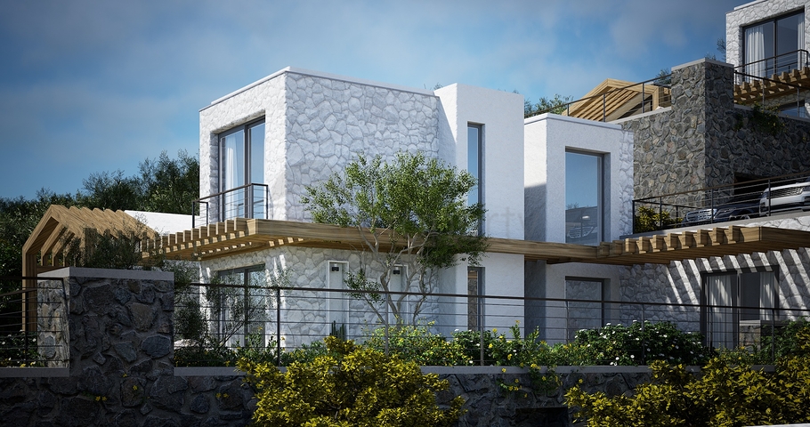 Отдельно стоящие виллы с уникальной архитектурой в районе Гюмюшлюк