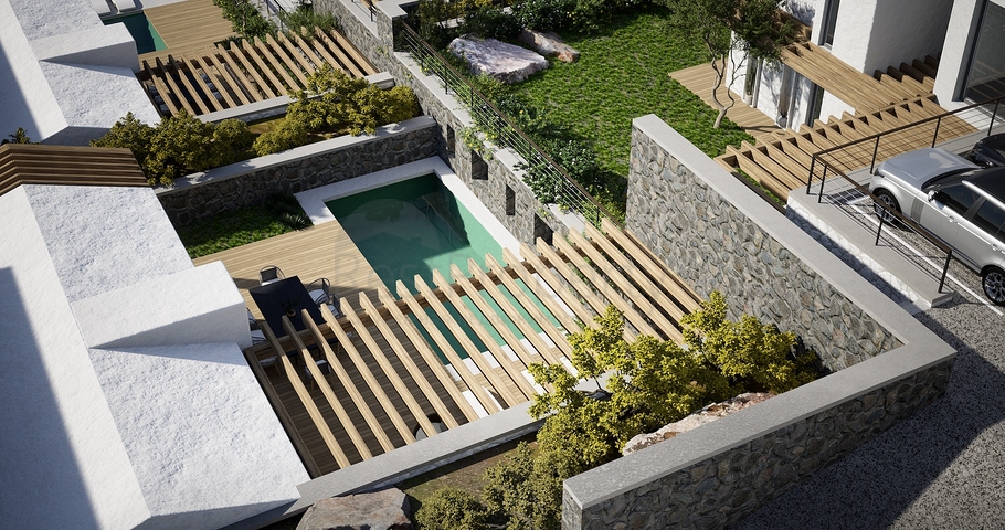 Отдельно стоящие виллы с уникальной архитектурой в районе Гюмюшлюк