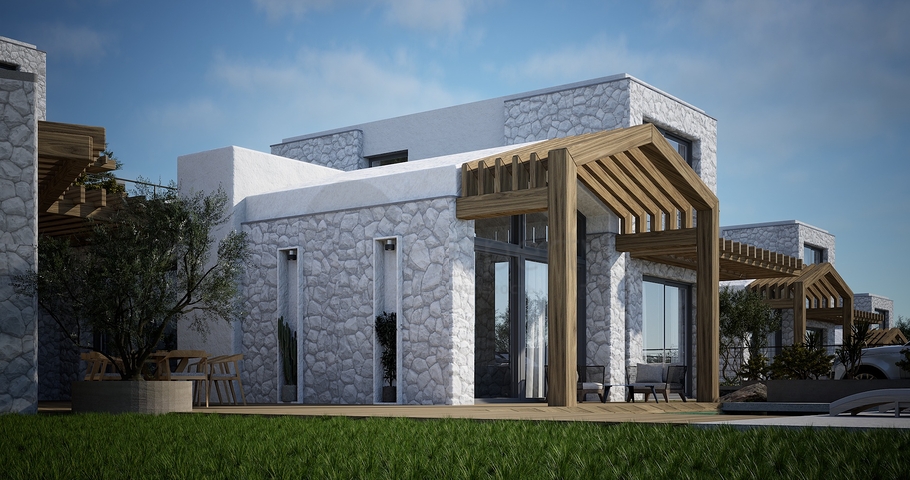 Отдельно стоящие виллы с уникальной архитектурой в районе Гюмюшлюк