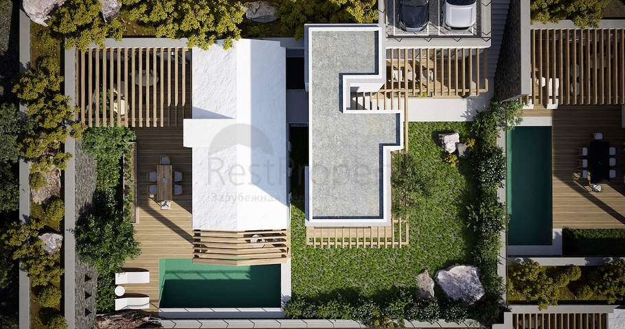 Отдельно стоящие виллы с уникальной архитектурой в районе Гюмюшлюк