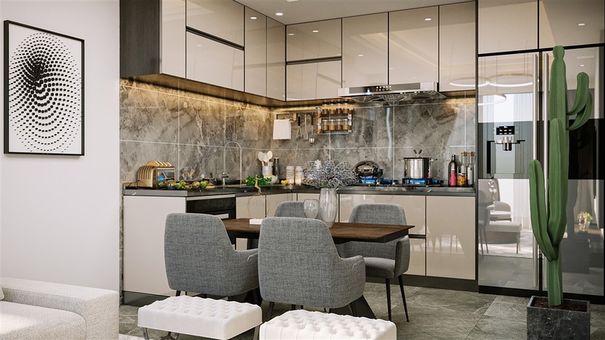 Квартира планировкой 1+1 в районе Каргыджак