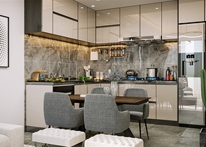 Квартира планировкой 1+1 в районе Каргыджак