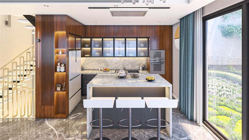 Новый проект вилл в районе Бекташ в самом центре Алании