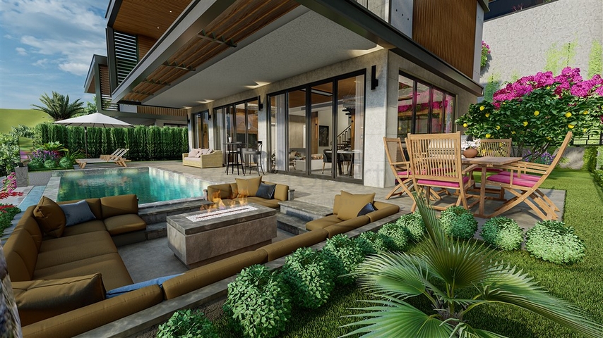 Новый проект вилл в районе Бекташ в самом центре Алании