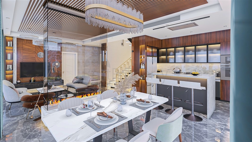 Новый проект вилл в районе Бекташ в самом центре Алании