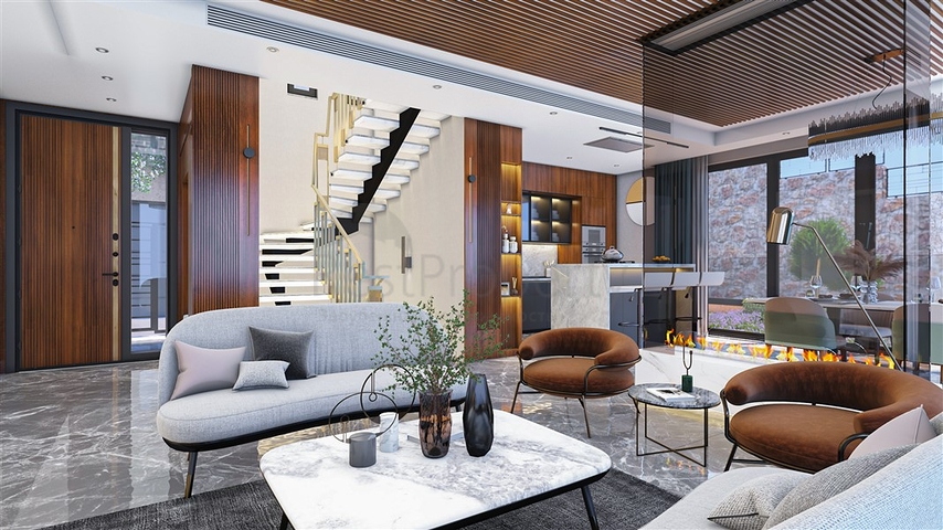 Новый проект вилл в районе Бекташ в самом центре Алании