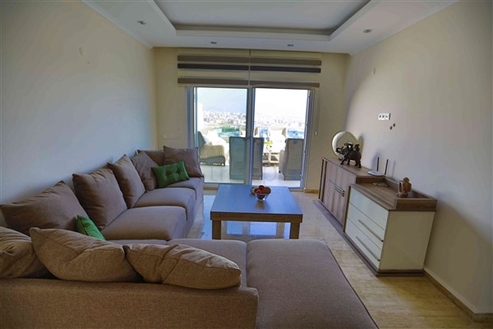 Пентхаус 3+2 с панорамными видами в центральном районе Джикджилли 