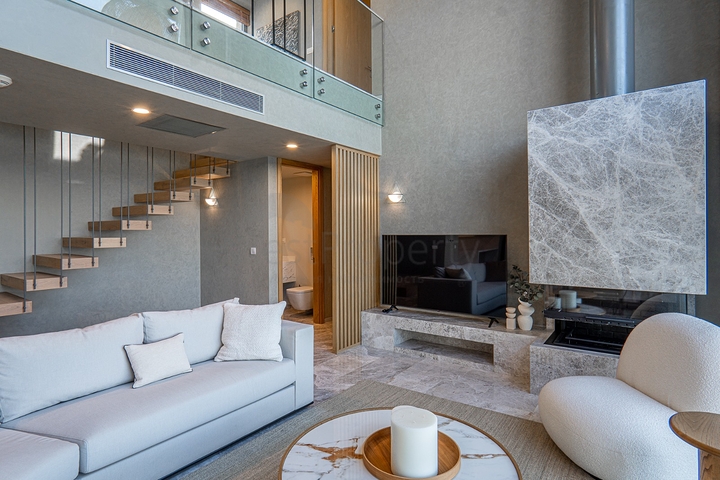 Стильные виллы в современном дизайне с видом на море в районе Ялыкавак