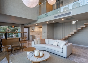 Стильные виллы в современном дизайне с видом на море в районе Ялыкавак