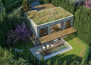 Стильные виллы в современном дизайне с видом на море в районе Ялыкавак