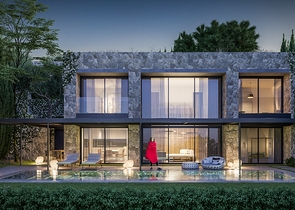 Стильные виллы в современном дизайне с видом на море в районе Ялыкавак