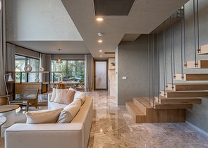 Стильные виллы в современном дизайне с видом на море в районе Ялыкавак