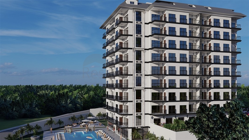 Двухкомнатная квартира в новом доме в районе Авсаллар