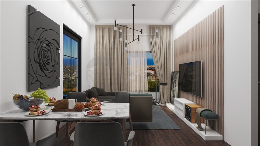 Двухкомнатная квартира в новом доме в районе Авсаллар